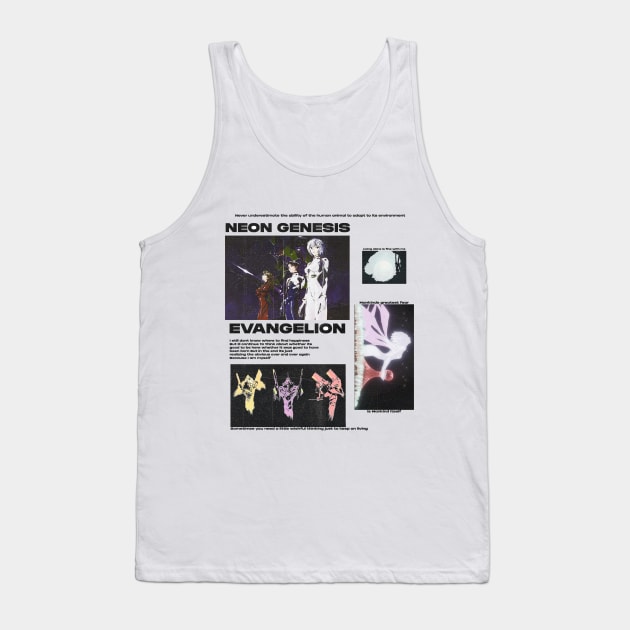 Neon Genesis Evangelion Tank Top by stellarcollages